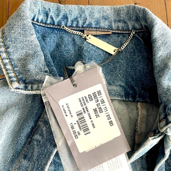 Alexander McQueen women layered peplum denim jacket NWT IT36 XS - Picture 3 of 7